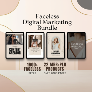 22 Faceless Digital Marketing MRR Products, Faceless Marketing, DFY, Master Resell Rights