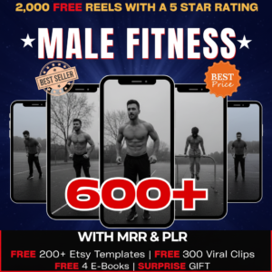 Male Fitness Reels: 600+ Bundle Digital Download