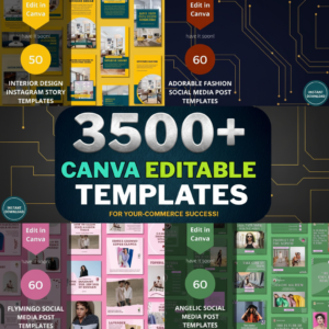 3500+ Canva Editable Social Media Templates Mega Bundle