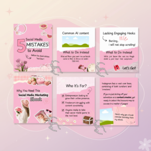 100 Aesthetic Pink Instagram Carousel Templates | Editable Canva PLR MRR