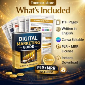 111+ Page Digital Marketing Ebook (PLR + Master Resell Rights) | Canva Editable