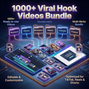 1,000+ Viral Hook Videos Bundle with PLR & MRR Rights — TikTok, Instagram Reels & YouTube Shorts | Instant Download