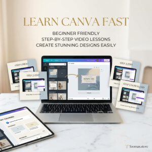 Canva Crash Course with MRR — Editable 37-Page Template + 6 Video Tutorials | Master Resell Rights Included