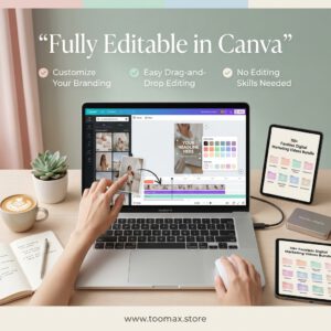 110+ Faceless Digital Marketing Videos with MRR & PLR — Instagram Reels, TikTok & YouTube Shorts | Editable Canva Bundle