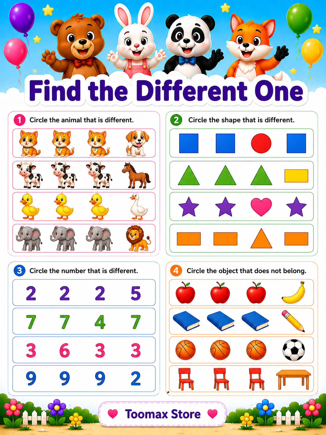 Math Workbook for Kids Printable PDF | Preschool & Kindergarten Math Worksheets | Number Recognition, Counting & Tracing Activities | Homeschool Learning Pack | Instant Download - Image 8
