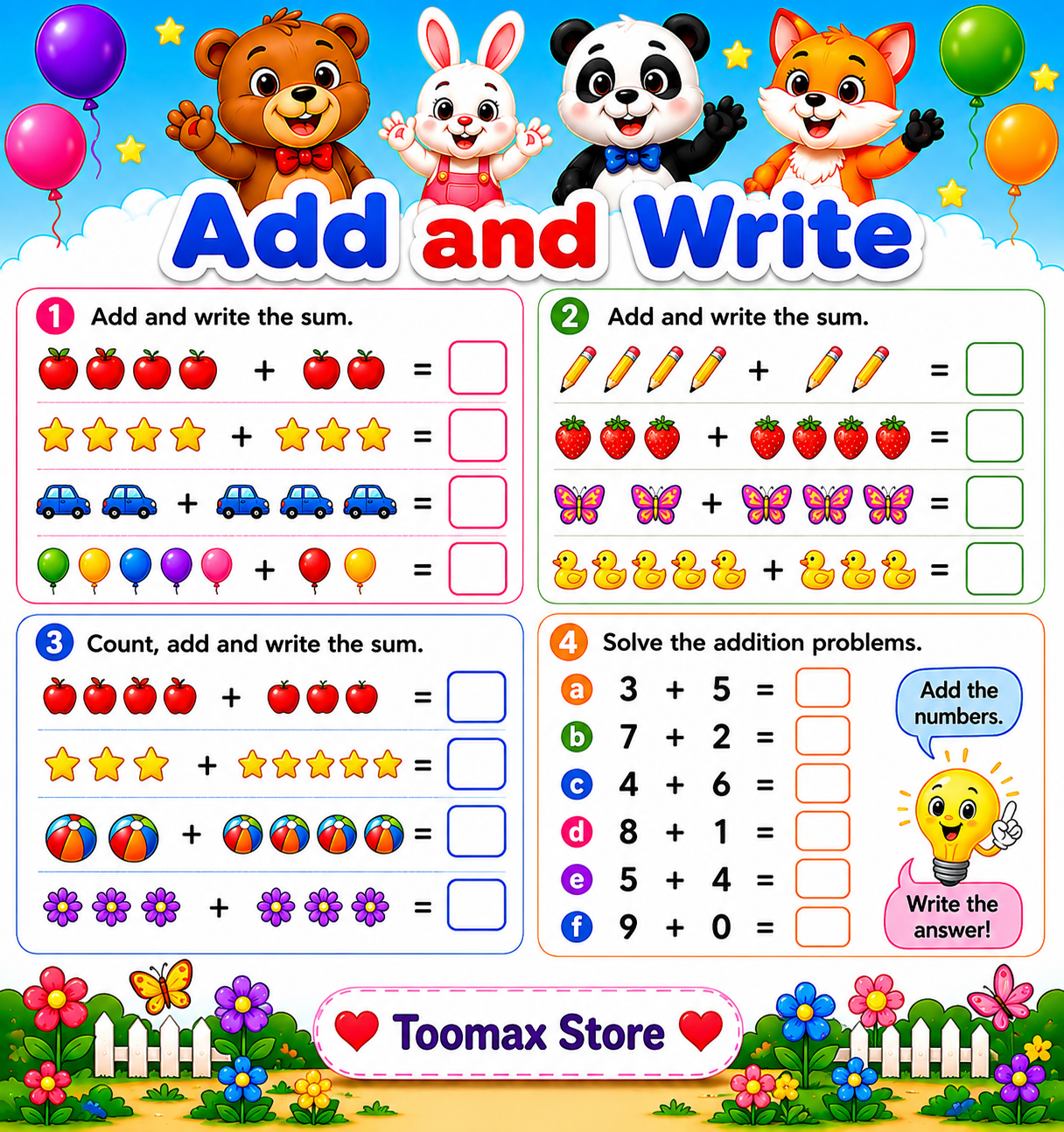 Math Workbook for Kids Printable PDF | Preschool & Kindergarten Math Worksheets | Number Recognition, Counting & Tracing Activities | Homeschool Learning Pack | Instant Download - Image 3