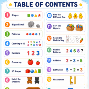 Math Workbook for Kids Printable PDF | Preschool & Kindergarten Math Worksheets | Number Recognition, Counting & Tracing Activities | Homeschool Learning Pack | Instant Download